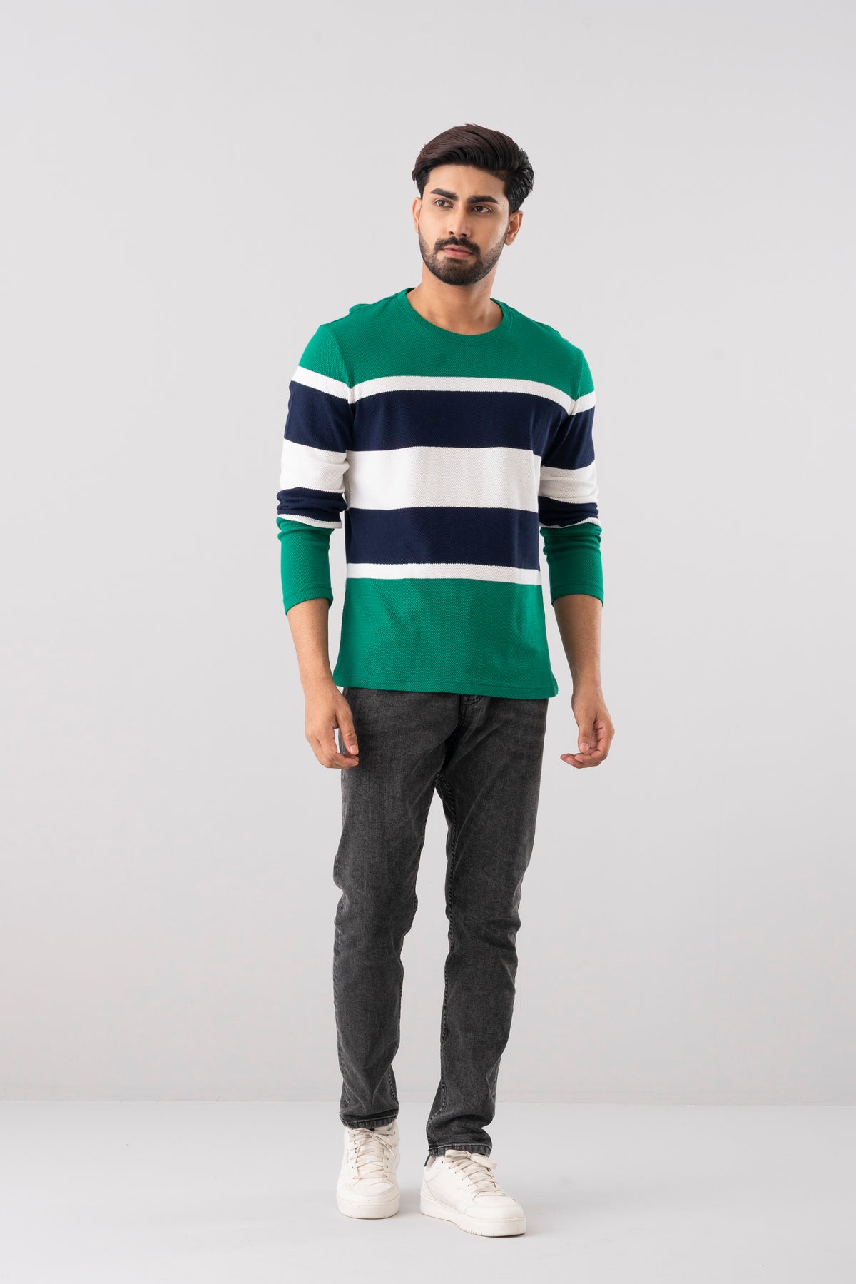 Regular Fit Engineered Striped T-Shirt