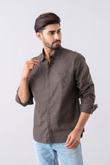 Regular Fit Solid Casual Shirt