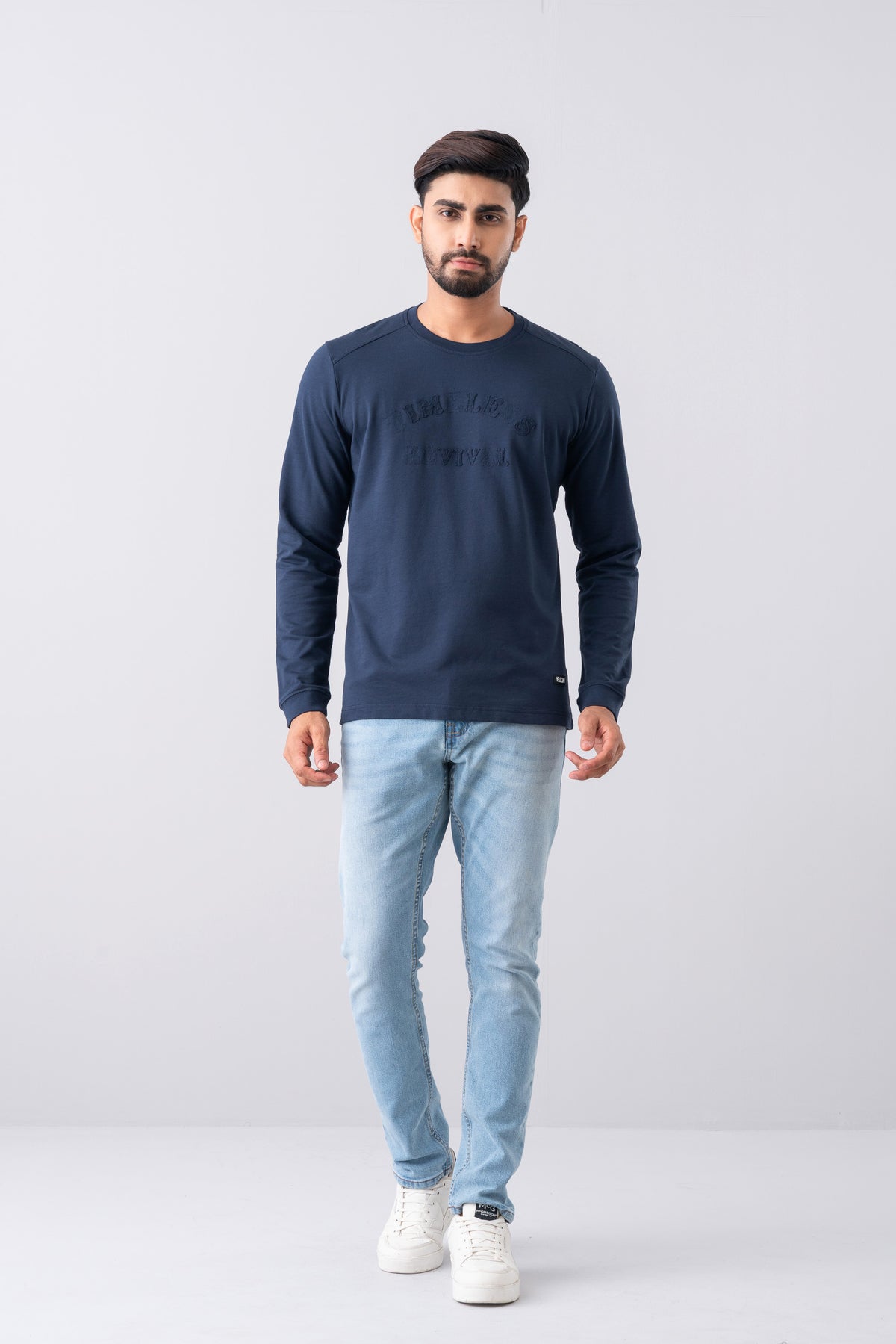 Regular Fit Long Sleeve Applique T-Shirt