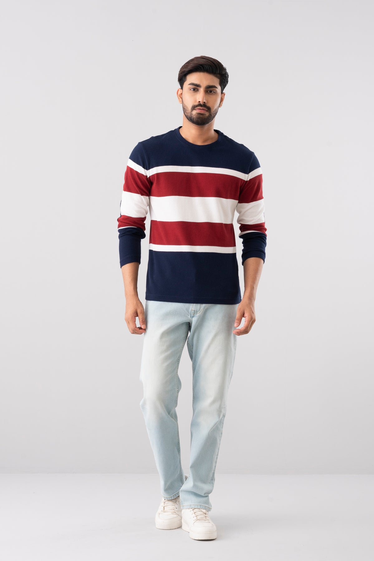 Regular Fit Engineered Striped T-Shirt