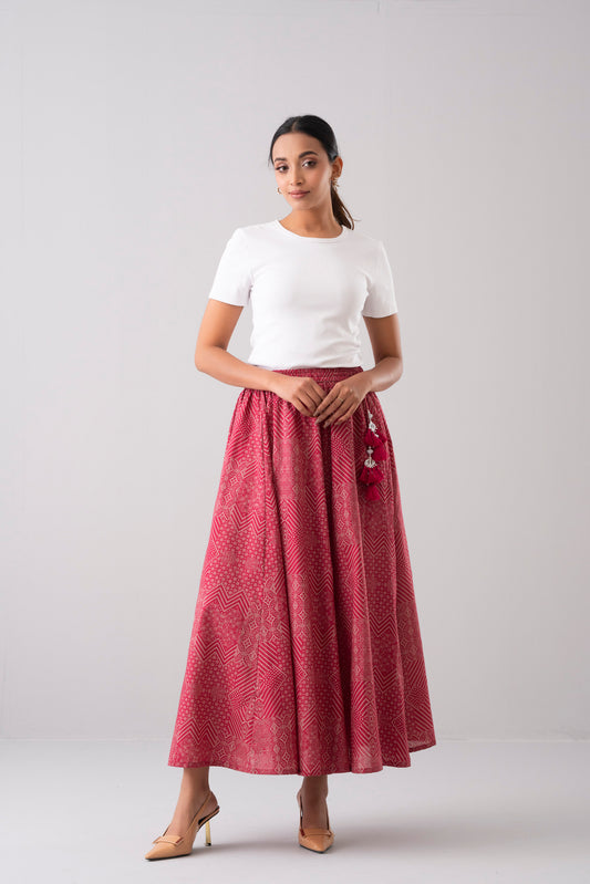 Ankle-Length Semi-Formal Ethnic Skirt