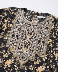 Relaxed Fit Embroidered Three-Piece Lawn with Organza Dupatta