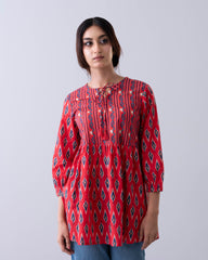 Mystika Ikkat Printed Top