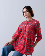 Mystika Ikkat Printed Top