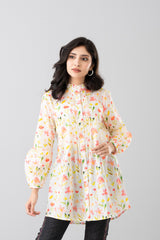 Digital Printed Floral Fashion Top - Mystika