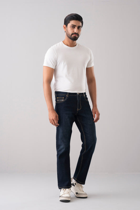Straight Fit Blue Jeans