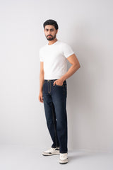 Straight Fit Blue Jeans
