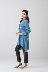 Regular Fit Viscose Embroidered Top - Mystika