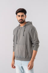 Regular Fit Acid-Washed Hoodie