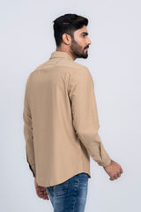 Men's Solid Color Cotton Casual Shirt
