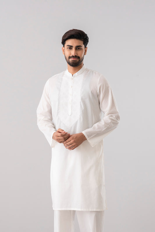 Regular Fit Embroidered Semi-Formal Panjabi