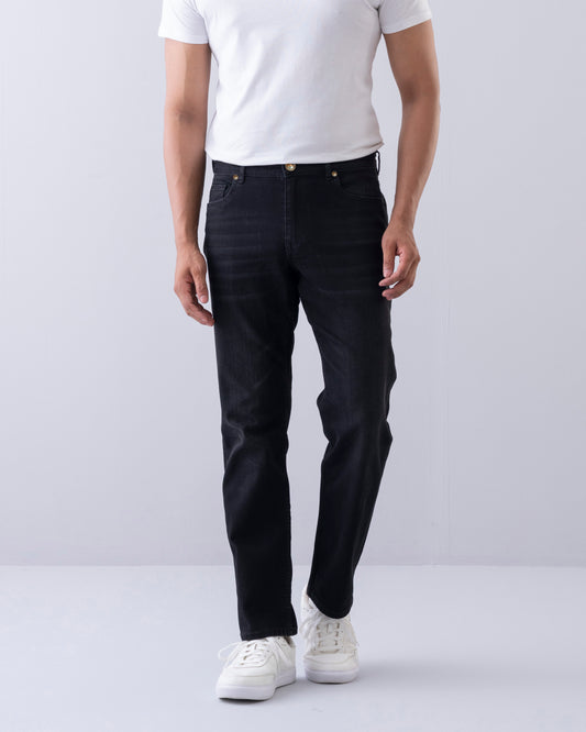 Straight Fit Black Jeans