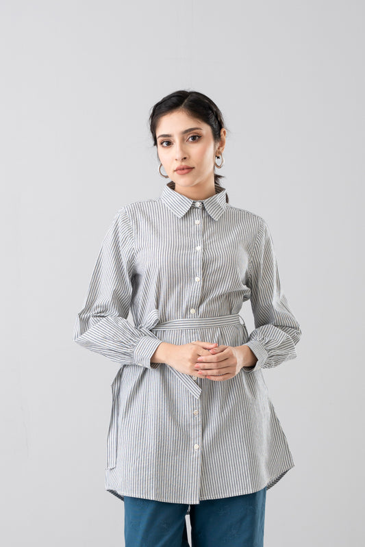 Relaxed Fit Striped Casual Shirt