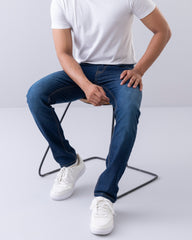 Slim Fit Oxford Blue Jeans
