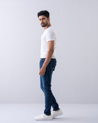Slim Fit Oxford Blue Jeans