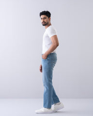 Straight Fit Blue Jeans