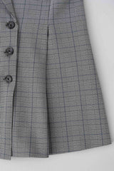 Double-Breasted Checkered Trench Coat