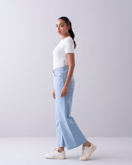 Wide-leg High-Waist Denim