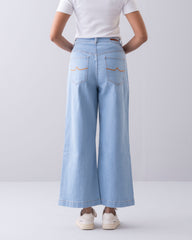 Wide-leg High-Waist Denim