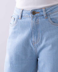 Wide-leg High-Waist Denim