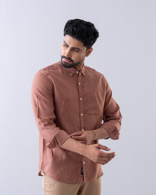Regular Fit Solid Casual Shirt