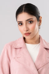 Double-Breasted Suede Jacket