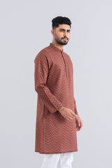 Slim Fit Printed Cotton Panjabi