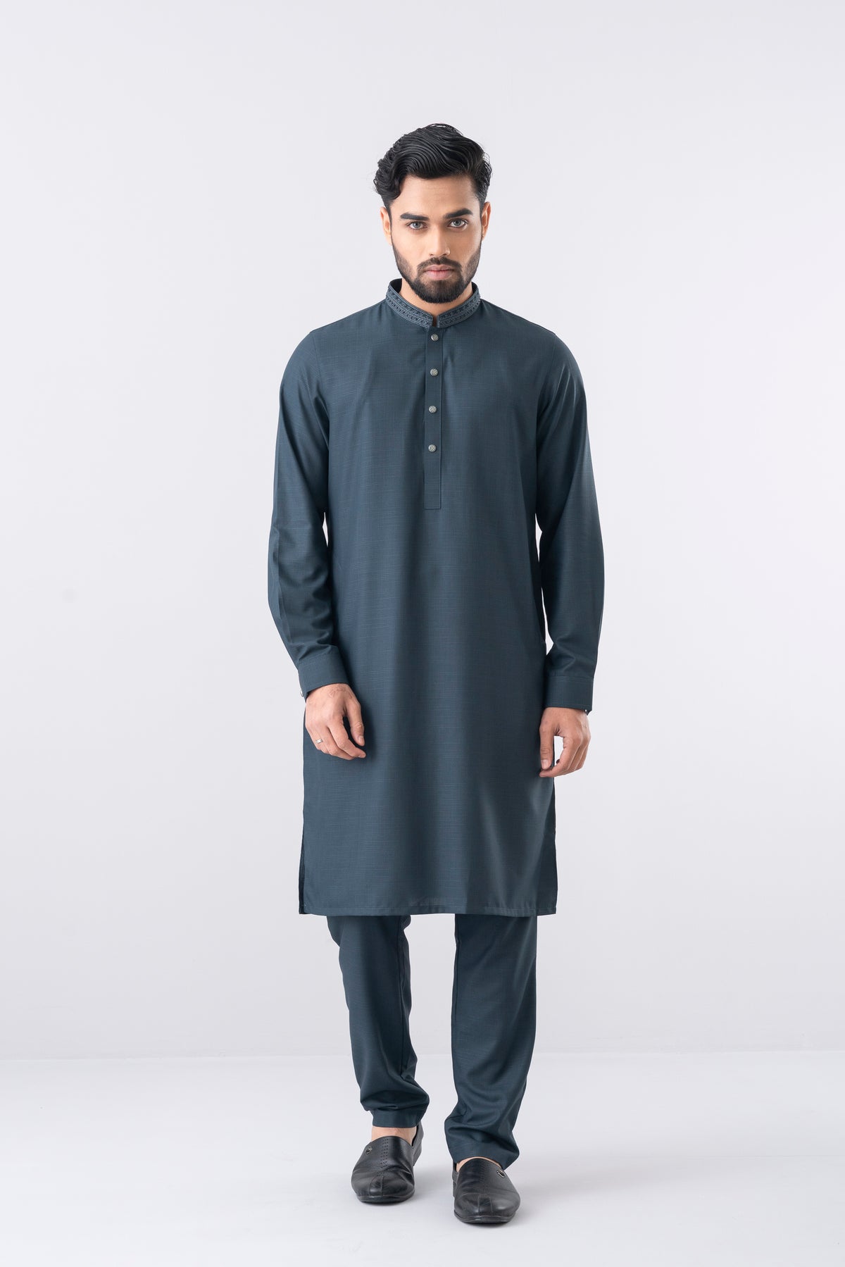 Regular Fit Embroidered Formal Ethnic Kurta Set