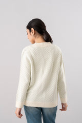 Regular Fit Yarn-Dyed Acrylic Cardigan