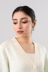 Regular Fit Yarn-Dyed Acrylic Cardigan