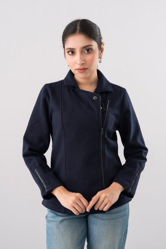 Regular Fit Double-Breasted Twill Jacket