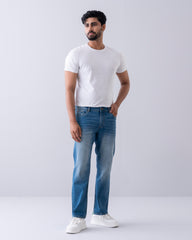 Straight Fit Blue Jeans