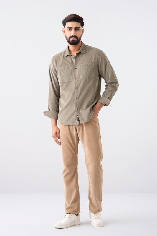 Regular Fit Corduroy Casual Shirt