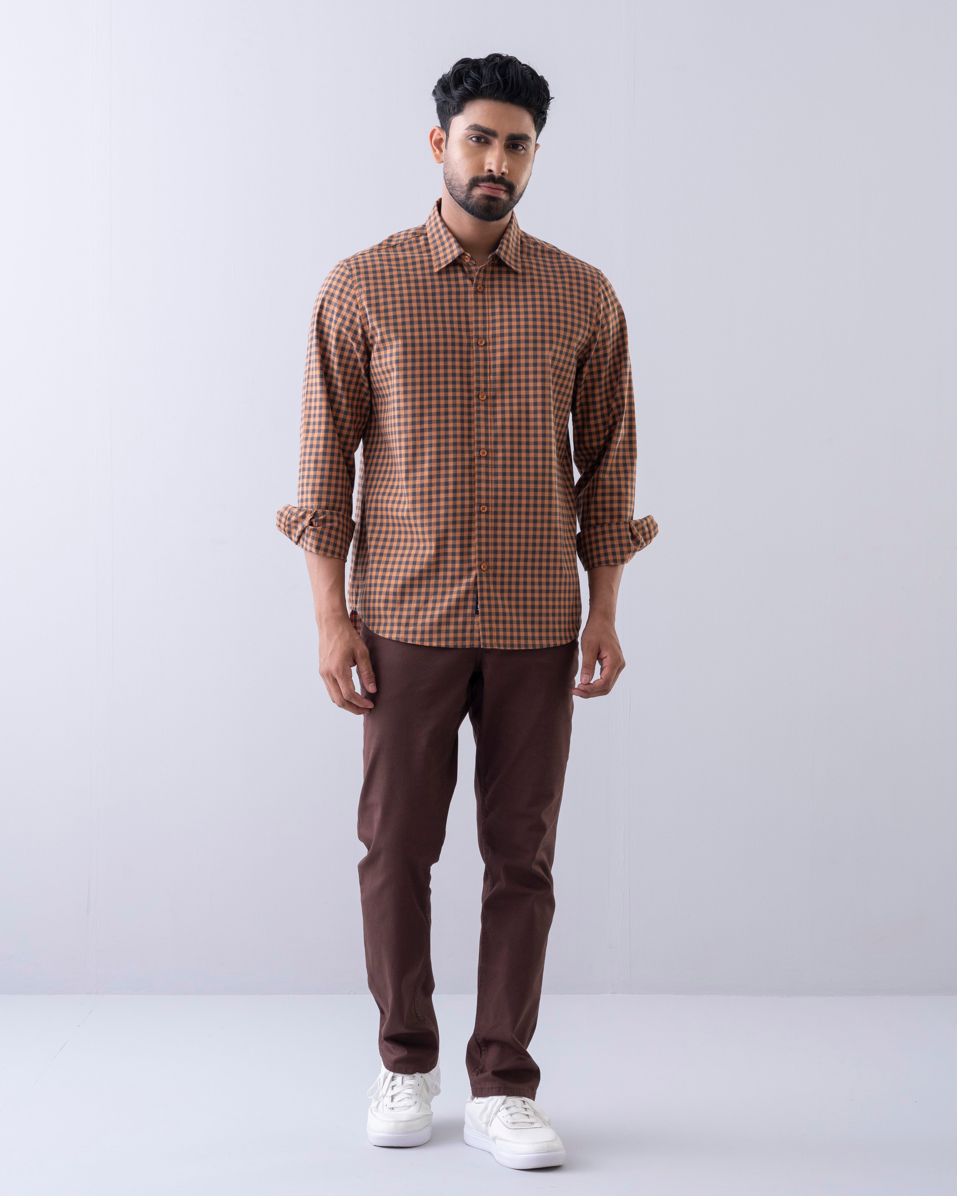 Regular Fit Check Casual Shirt – Yellow Clothing Ltd