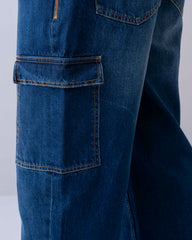 Baggy Fit Navy Jeans