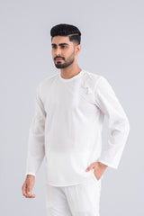 Regular Fit Embroidered Cotton Fatua