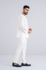 Regular Fit Embroidered Cotton Fatua