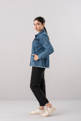 Regular Fit Mid-Washed Denim Jacket