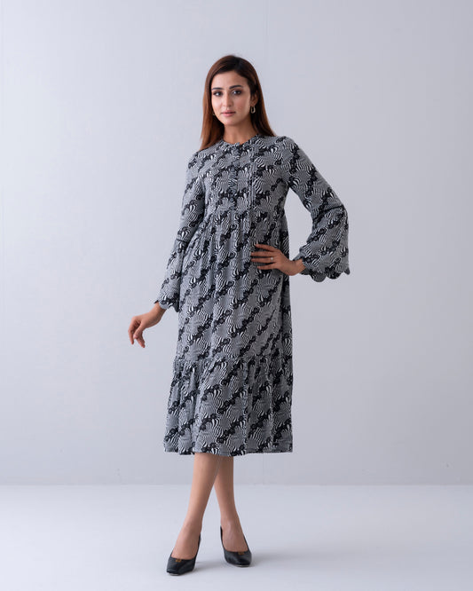 Mystika Printed Long Dress