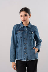 Regular Fit Mid-Washed Denim Jacket
