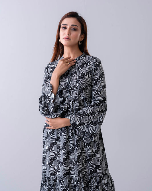 Mystika Printed Long Dress