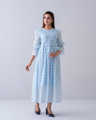 Women's Lurex Jacquard Long Dress
