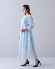 Women's Lurex Jacquard Long Dress