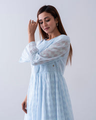 Women's Lurex Jacquard Long Dress