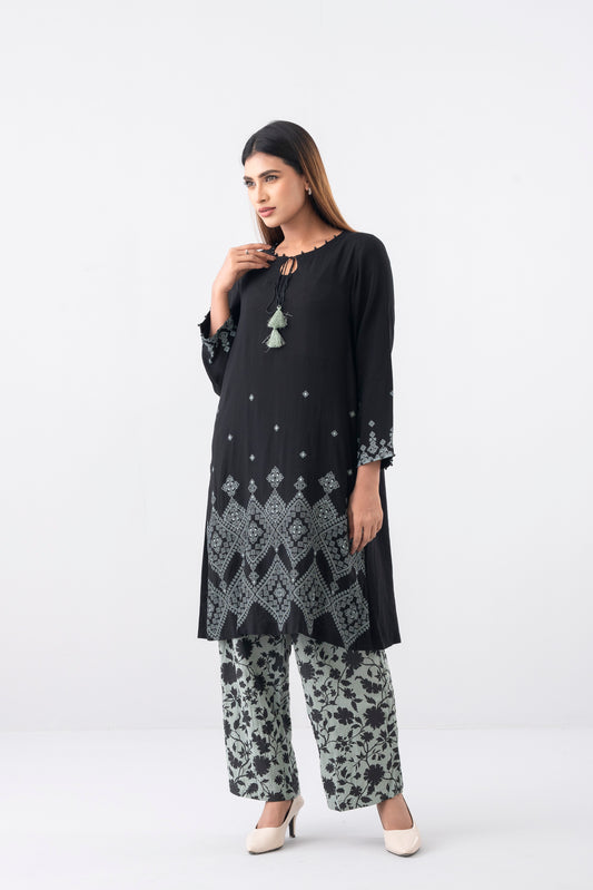 Smart Fit Embellished Viscose Two-Piece Ethnic Set