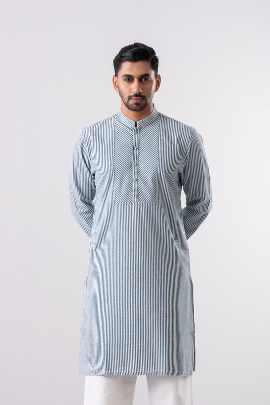 Slim Fit Wash Detail Cotton Panjabi