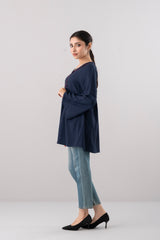 Relaxed Fit Evening Fashion Top with Bell Sleeves