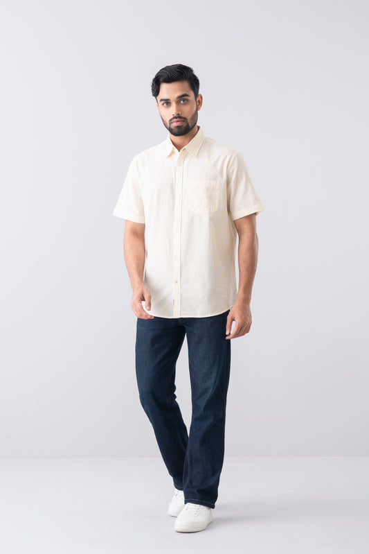 Regular Fit Striped Casual Shirt
