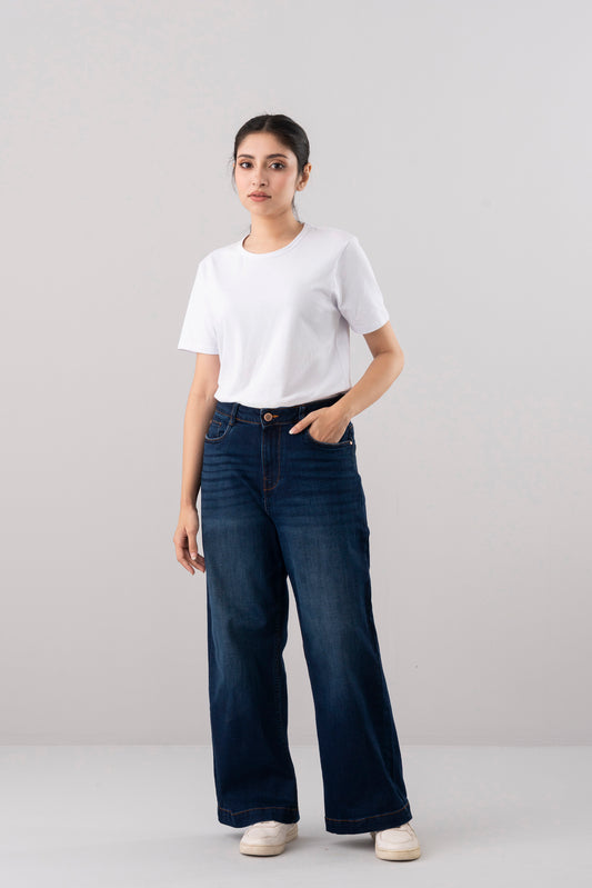 Wide Leg Indigo Denim