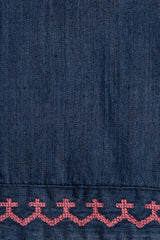 Relaxed Fit Denim-Style Ethnic Pants